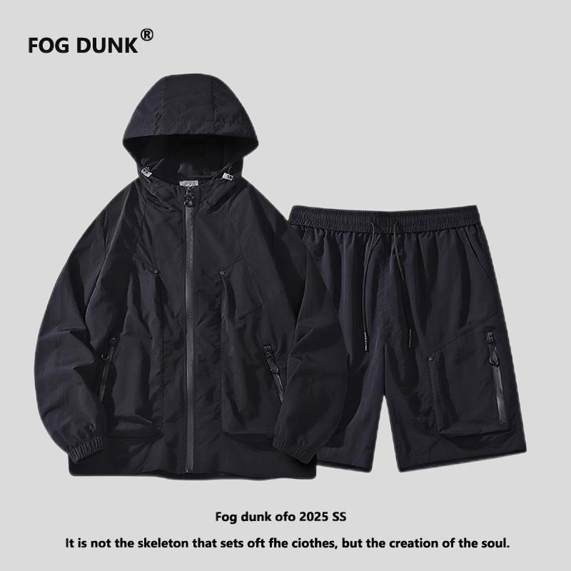 FOG DUNK夏季冰丝外套男女防晒服潮牌套装户外速干皮肤衣
