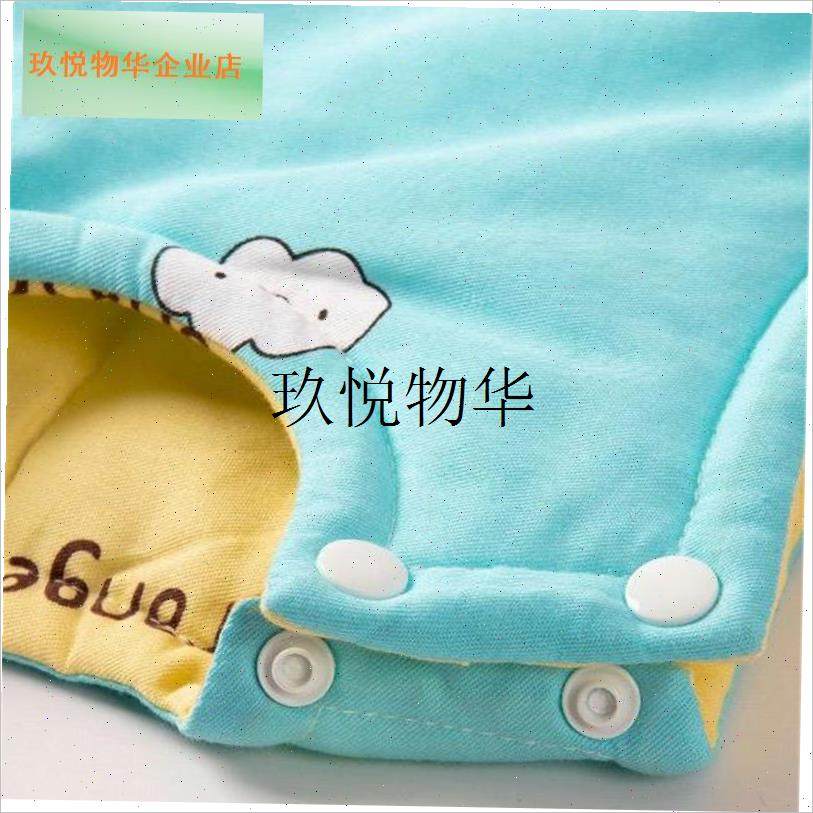 婴儿加厚纯棉睡h袍秋冬季儿童夹棉背心式睡袋男女童宝宝睡觉防踢,