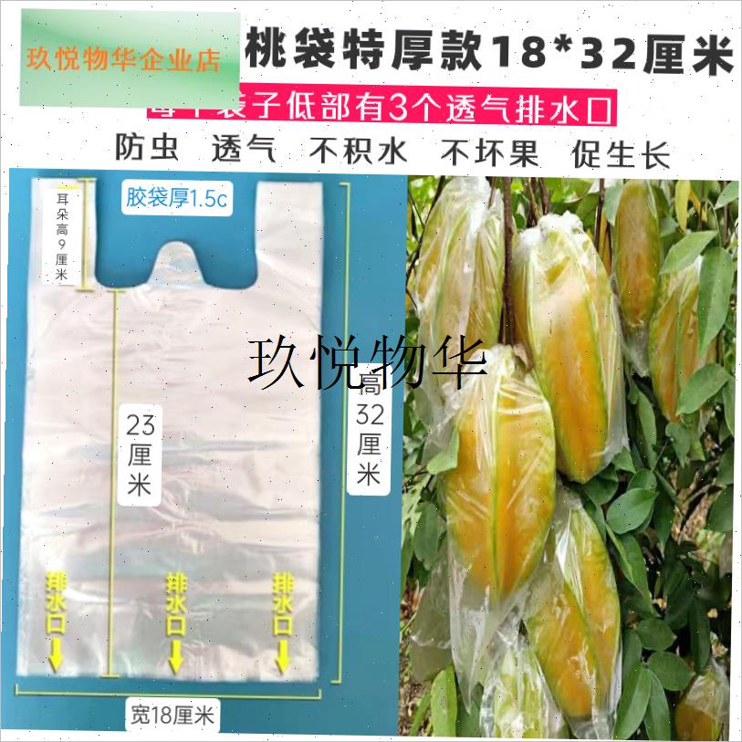 大号杨桃防虫袋杨桃套袋防虫专用袋水I果套袋促生长透明保护薄膜,