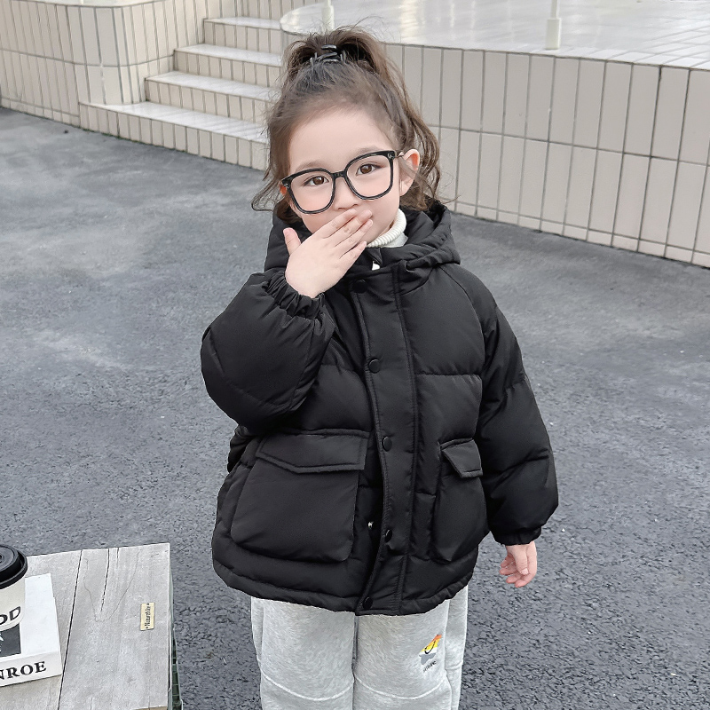 女童加厚羽绒服冬季2023新款小童韩版连帽保暖外套宝宝.网红棉衣
