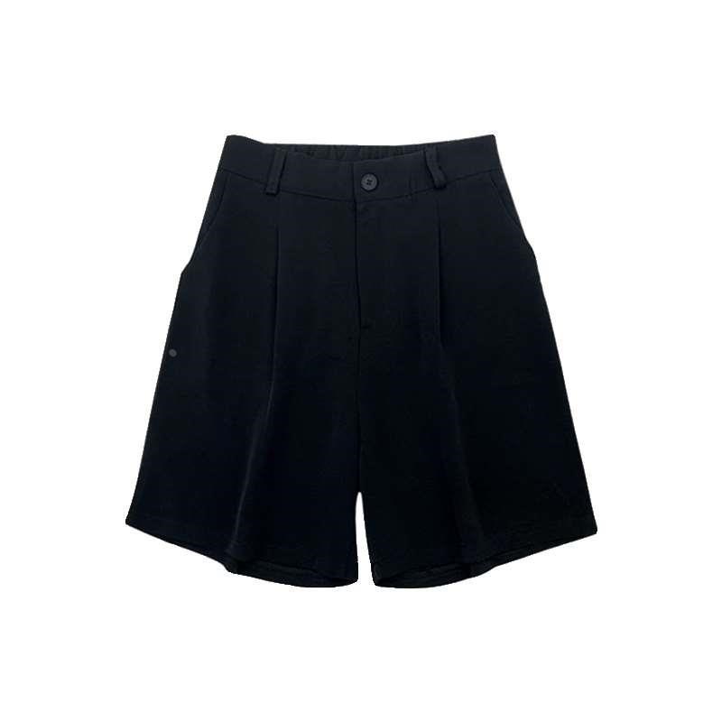 300斤大码胖mm韩版黑色休短裤闲女西装夏季女装R五分裤a字阔腿新