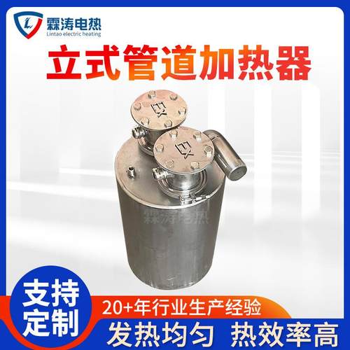 厂家可定压缩空气管道加热器氮气管道电加热器防爆立式管道加热器