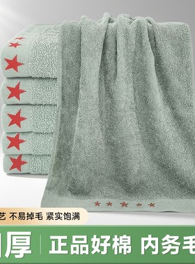 军训毛巾军绿色内务毛巾洗漱用品吸水柔软毛巾宿舍毛巾夏令营毛巾