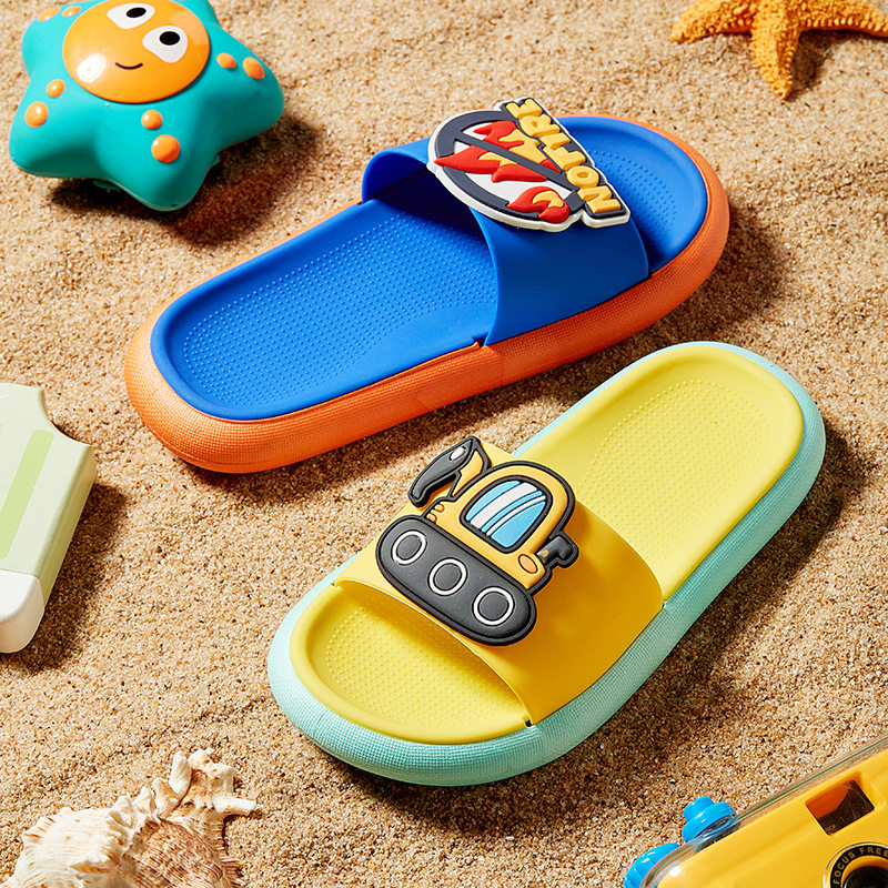 2022挖掘机儿童拖鞋夏t季男童室内家居女童宝宝凉拖鞋小孩洗澡防