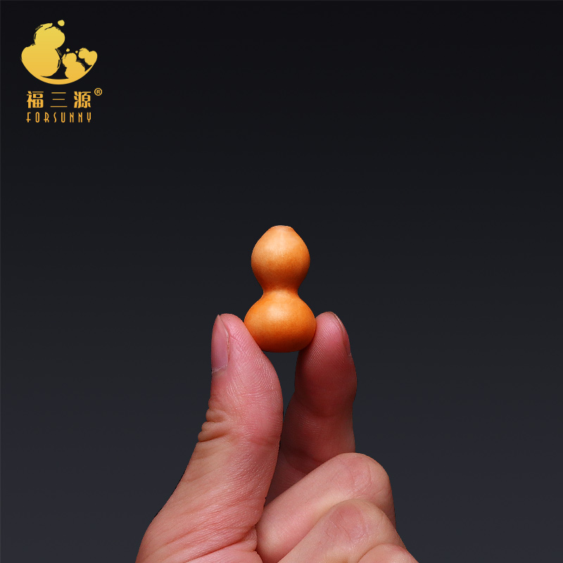 草里金2厘米小葫芦文p玩把件挂件精品手捻特小天自然袖珍手链手串