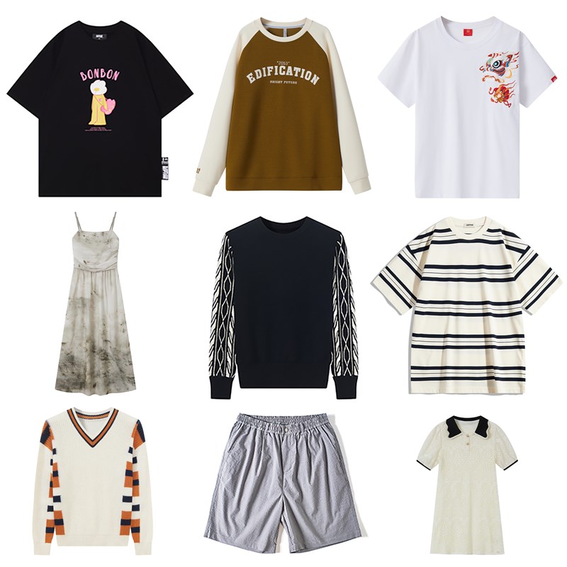 服装白底图产品拍摄挂拍u平铺3D图主图男装女装童装摄影设计