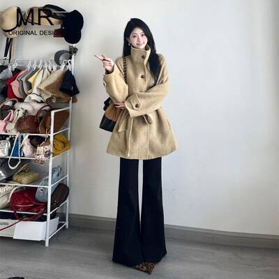 加绒黑色高腰微喇牛仔裤女冬季2025新款显瘦不贴腿垂感拖地喇叭裤