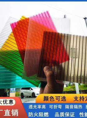 5mmPC阳光板透明双层中空阳光板温室大棚露台棚采光板雨棚车棚