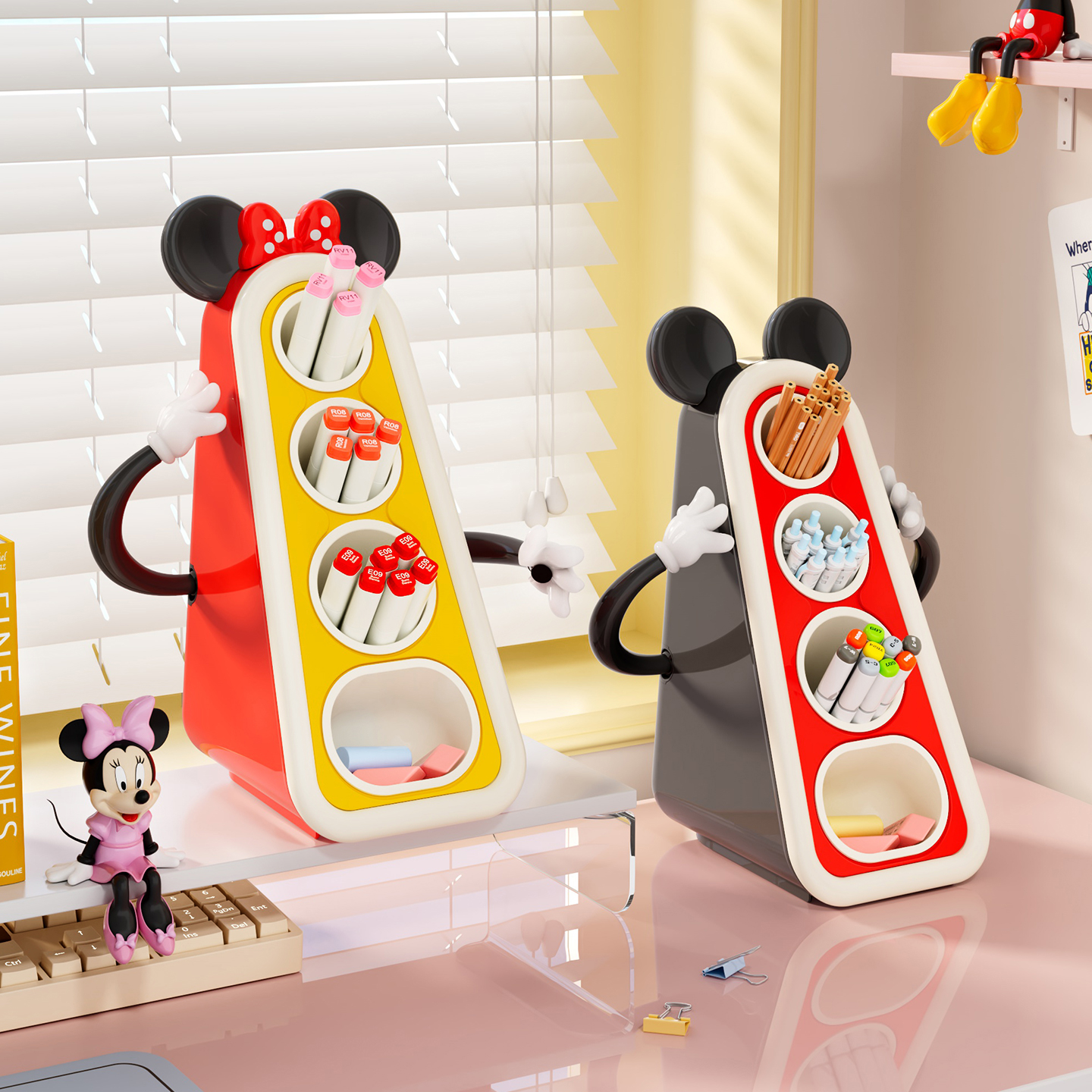 桌面大容量置物架米奇