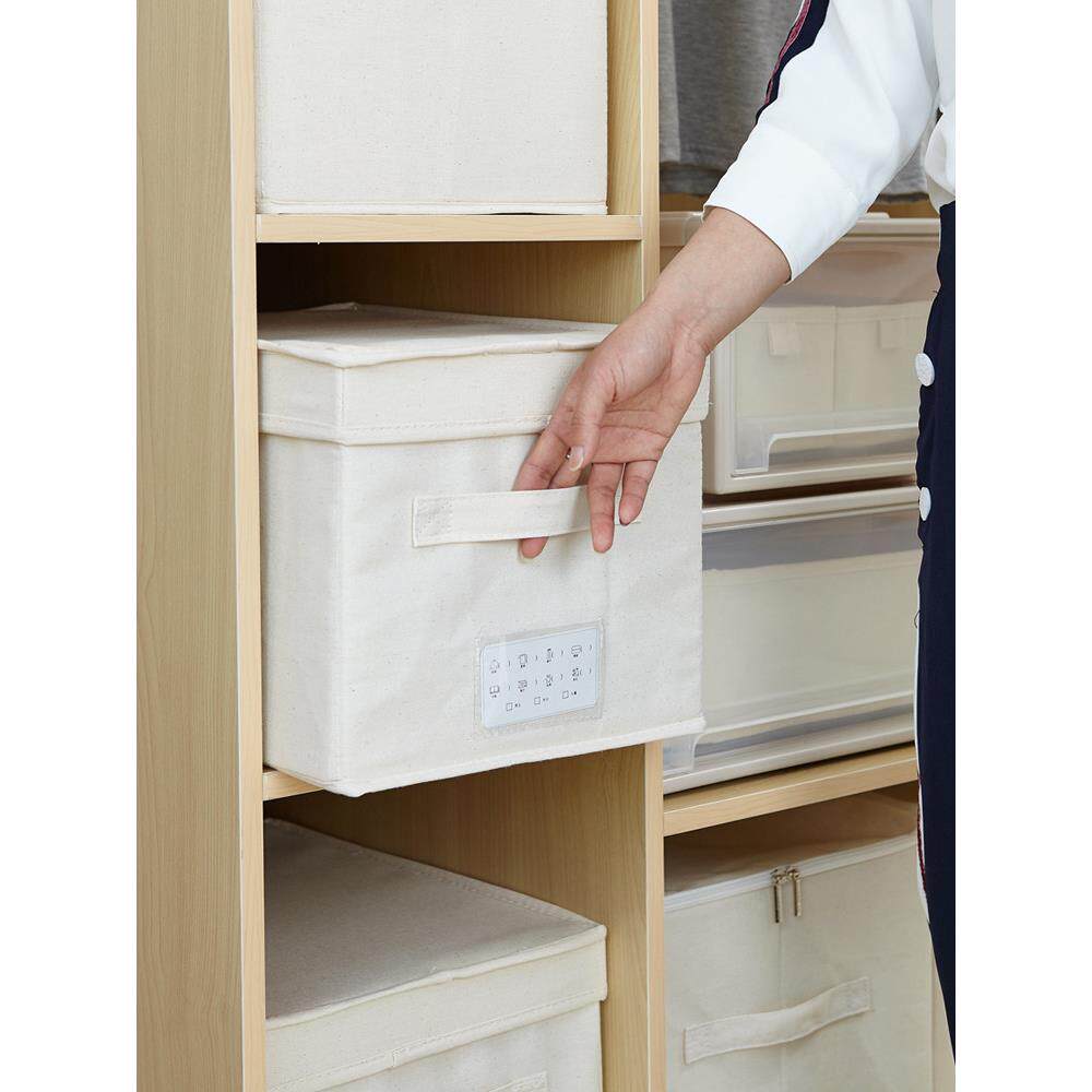 收纳箱布艺衣柜装衣服整理箱家用可折叠衣物收纳带盖储物盒可水洗