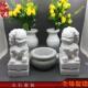守灵狮石狮子花瓶香炉随葬品下葬祭祀陵园墓地墓碑前摆件殡葬用品