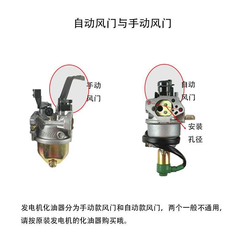 汽油发电机配件  汽油机动力168F/170F188F/190F 2千瓦~8kw化油器