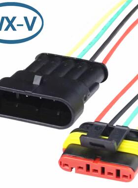 282107-1 线束 原装安普TE泰科AMP连接器5P公母插头282089-1/282