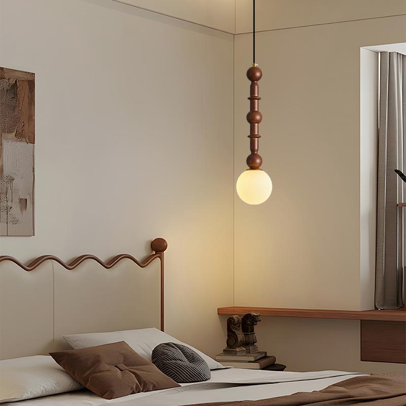 法式中古风床头小吊灯宅寂高级感轻奢风卧室吧台吊线灯中山吊灯