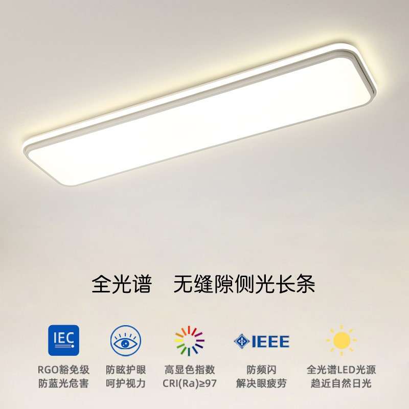 30cm加宽长条吸顶灯超薄无缝隙长方形灯走廊过道衣帽间led阳台灯