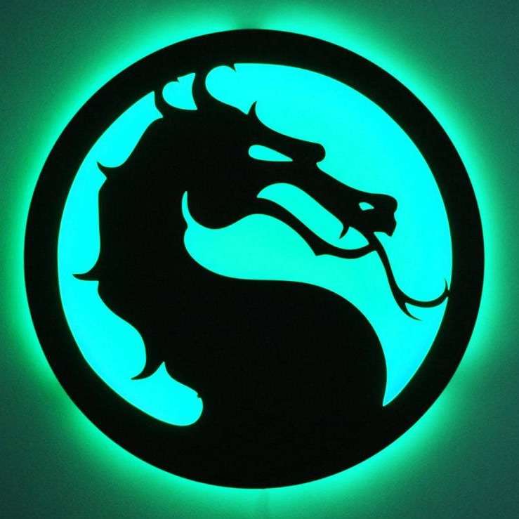 亚马逊热销  真人快打LED夜灯发光壁灯Mortal Kombat标志气氛灯