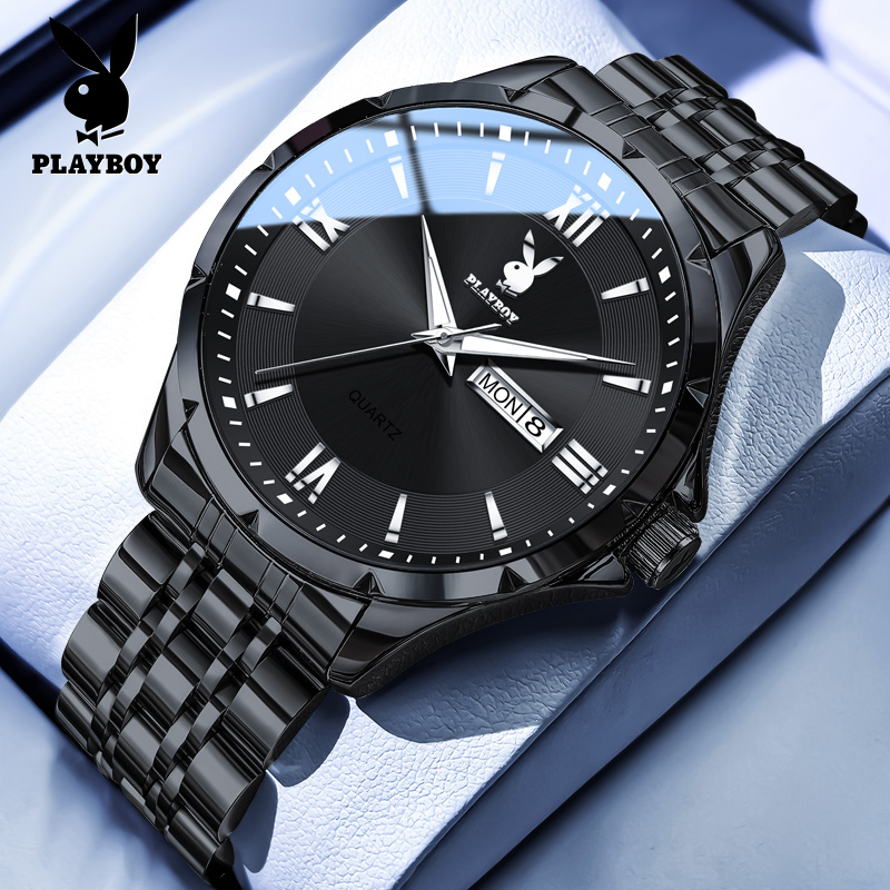 黑武士男士手表男款机械表防水石英学生男表送男友生日情人节礼物