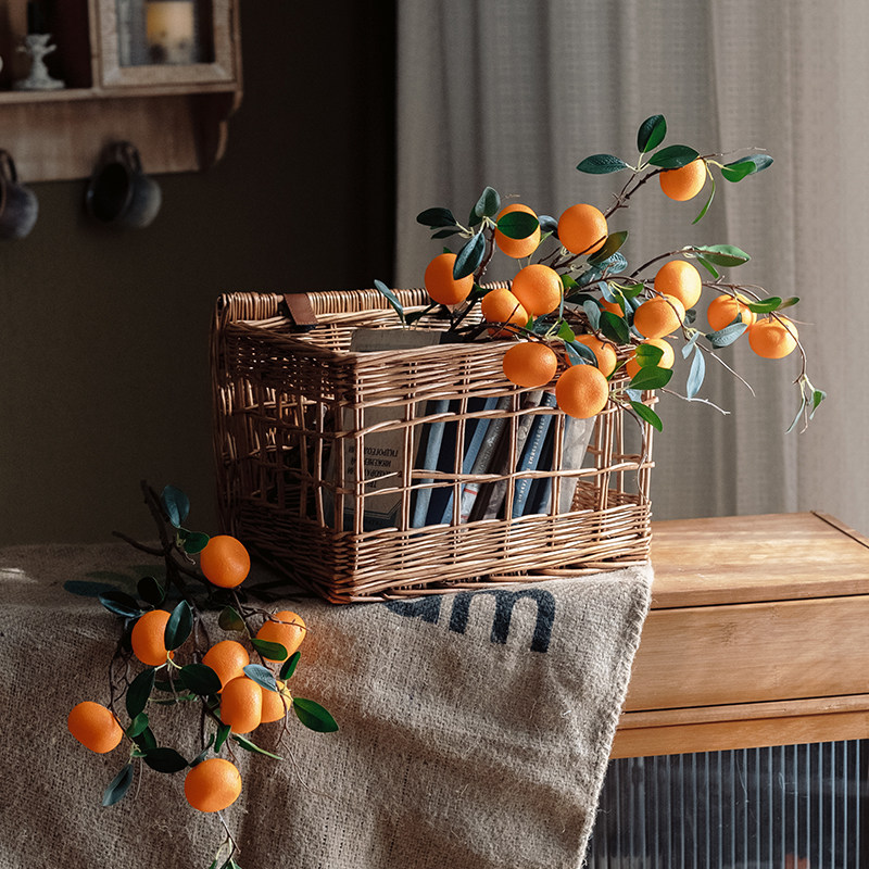 大吉大利仿真橘子树枝插花摆件假花桔子装饰客厅餐桌新年花艺摆设,家居饰品,仿真花/假花,淘宝优惠券,粉丝福利购,淘宝优惠卷