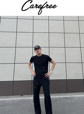 Carefree春夏薄款gama美式休闲三防户外登山神裤立体裁剪长裤