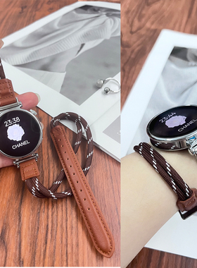 适用华为GT6手表GT4表带GT5手环10双圈真皮表带gt3/2手镯watch 5/ 4/3高级感pro潮荣耀magic替换女新款运动