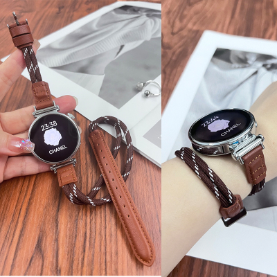 佐仕盾watch双圈拼真皮表带