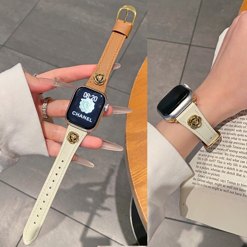 佐仕盾iwatch山茶花真皮表带