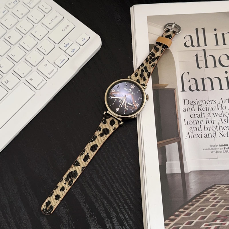 适用OPPOVIVO豹纹皮质表带