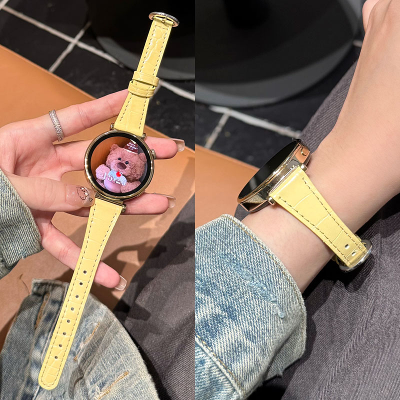 适用华为竹节纹真皮表带