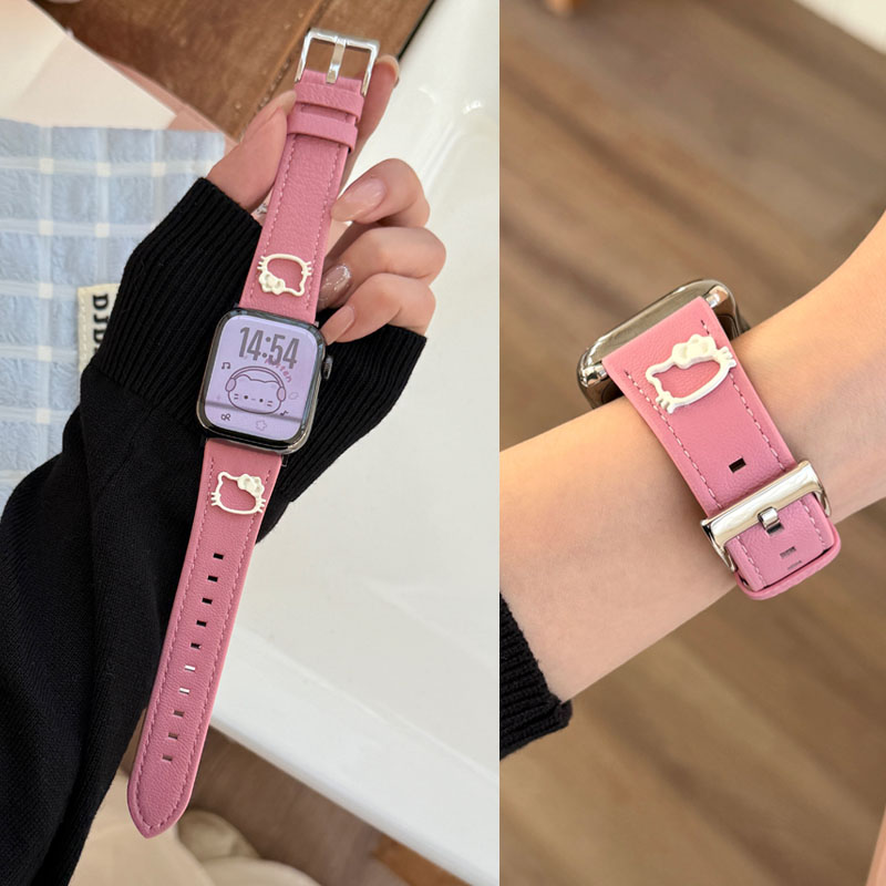 适用苹果荔枝纹小羊皮表带