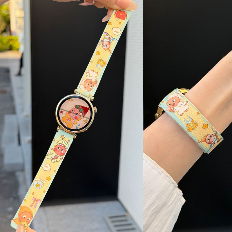 适用华为watch GT6手表gt5表带gt4卡通硅胶watch5/4/3磁吸表带gt3/2女款腕带fit4/3潮4pro透气手环10/9/8荣耀
