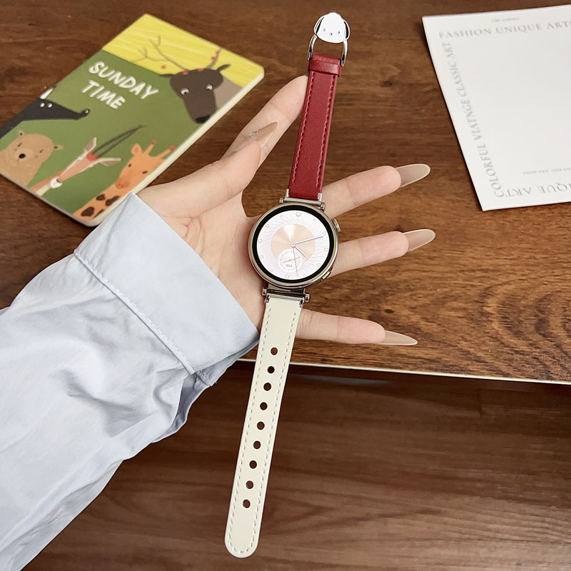 适用VIVOOPPO拼色真皮表带