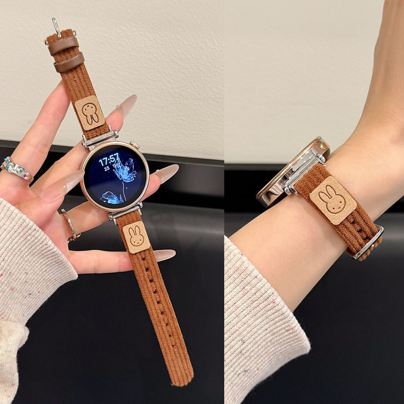 适用华为灯芯绒秋冬表带