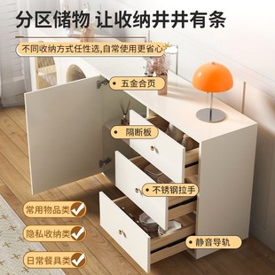 风餐边柜现i代简约茶水柜家用客厅电视柜小户型靠墙轻奢储物 法式