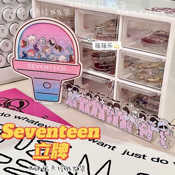 摇摇乐同款seventeen家用韩亚克力立牌追星明星周边团ins卧室简约