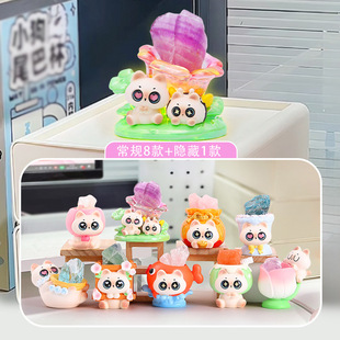 正品情绪暹罗水晶盲盒原石小豆丁摆件女生可爱小猫咪网红生日礼物