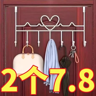 门后挂钩免打孔门上挂衣架置物架衣钩卧室厨房墙上收纳挂架衣服钩