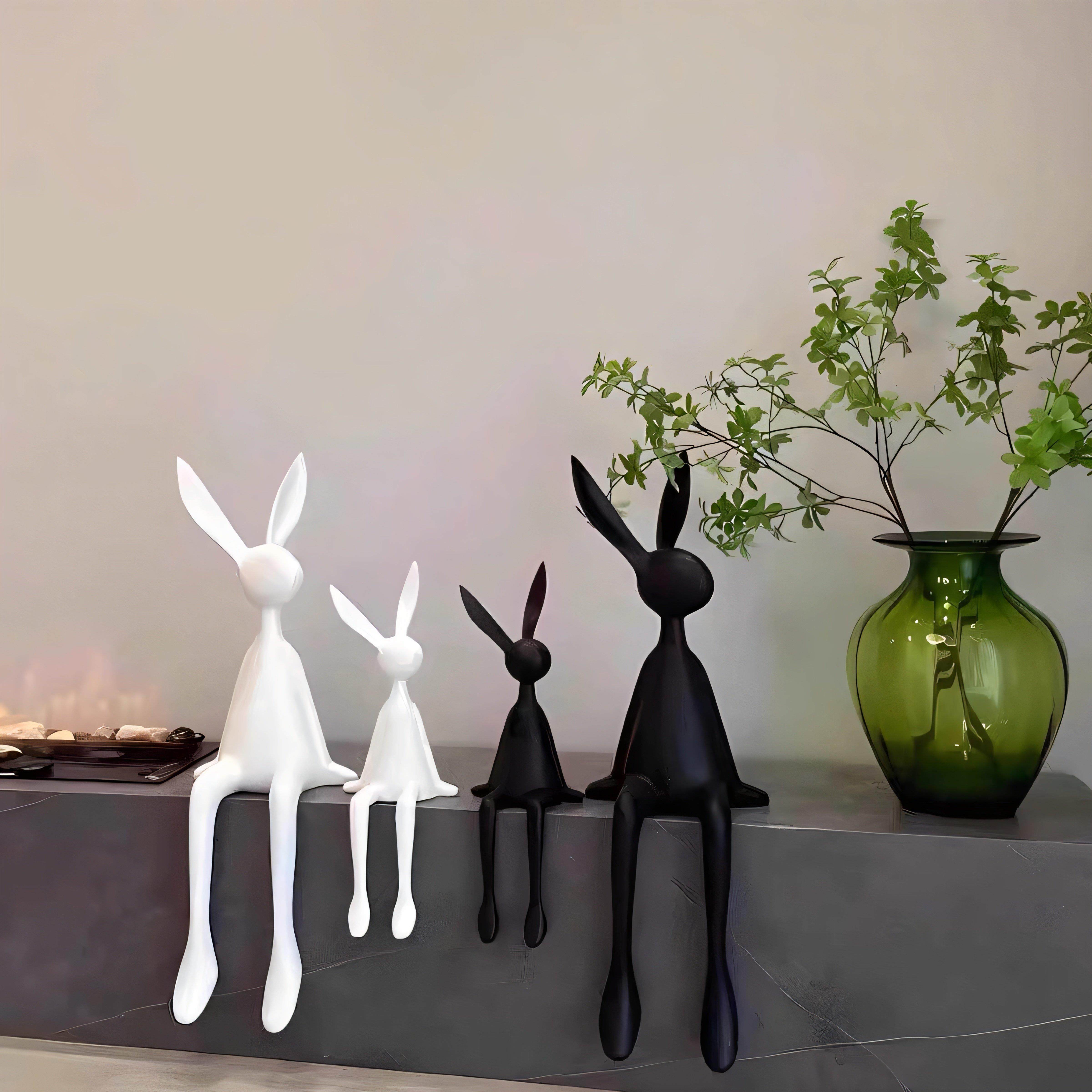 网红创意卡通坐姿长耳兔子摆件客厅电视柜酒店前台桌面玄关装饰品,家居饰品,装饰摆件,淘宝优惠券,粉丝福利购,淘宝优惠卷