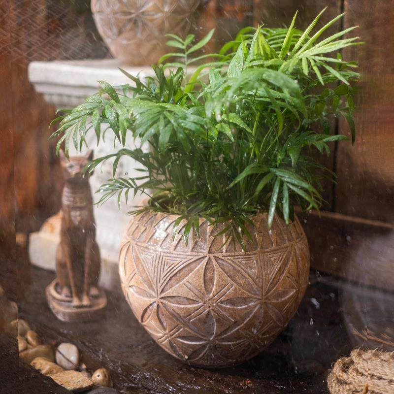 掬涵法式优雅复古水泥花盆大型欧式创意植物盆景阳台庭院装饰套盆