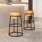 北欧铁酒吧椅现代极简主义酒吧椅家庭高酒吧凳创意咖啡馆设计师椅