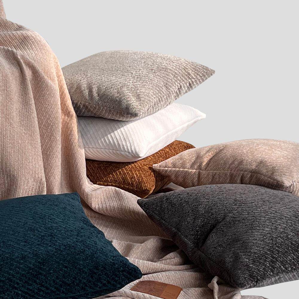 超柔玛尔斯棉绒抱枕轻奢高档酒店房间客厅沙发靠枕纯色加厚靠垫套