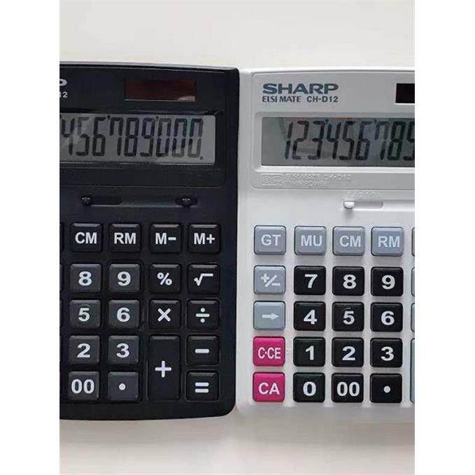 原装SHARP夏普计算器CH-D12中号台式商务办公财务会计计算机包邮