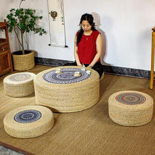草香大蒲团打坐垫禅修垫拜地垫跪垫冥想坐垫地上草墩坐墩坐凳矮凳