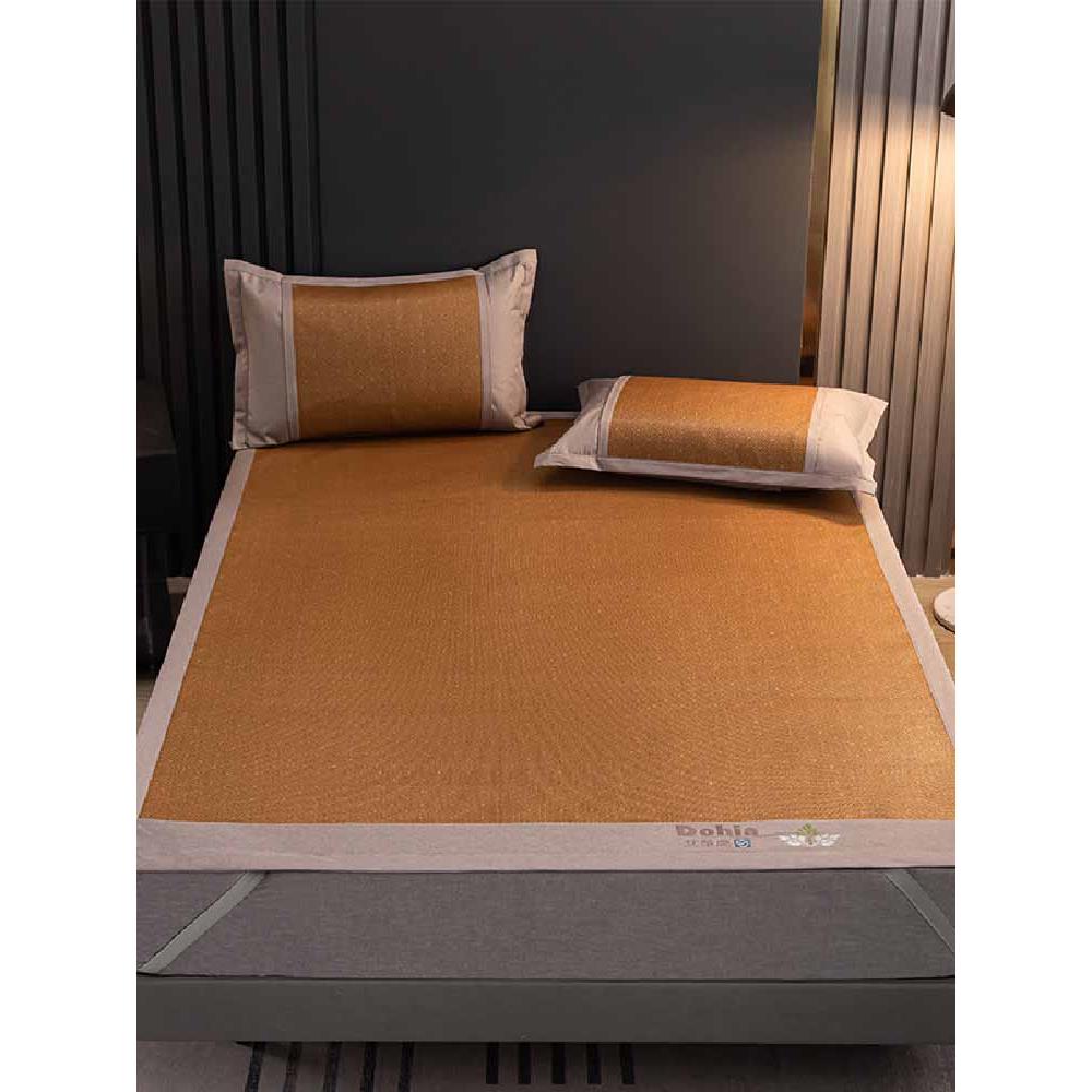 与购物中心的冰藤席风格相同的三件套夏季席家用竹席可折叠席冰丝