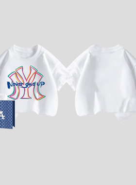 LA&WP联名款纯棉潮流款短袖男女新款时尚潮流宽松休闲风T恤