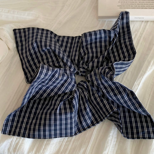 美式学院风格子布艺方巾