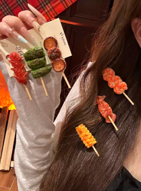 仿真烧烤串串搞怪鸭嘴夹