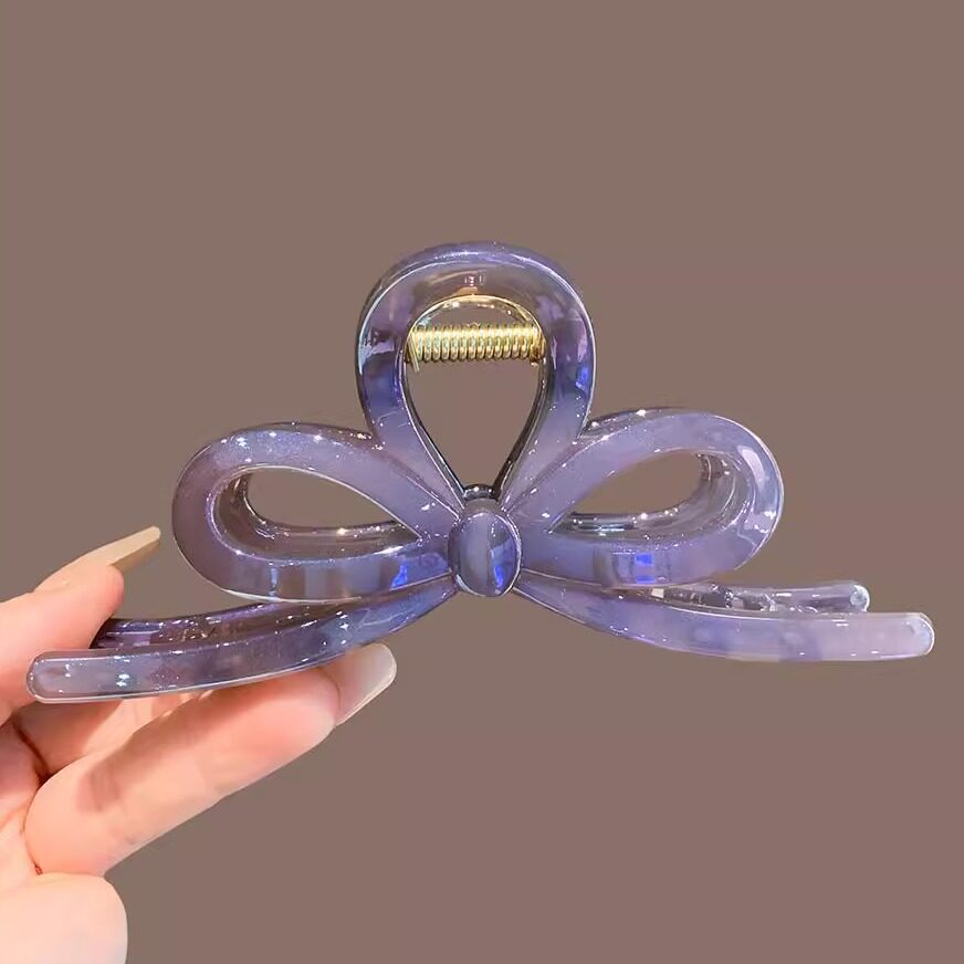 人鱼姬珠光闪粉蝴蝶结抓夹