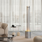 意式 轻奢流水摆件循环水景生财客厅高档加湿器玄关落地电视柜装 饰