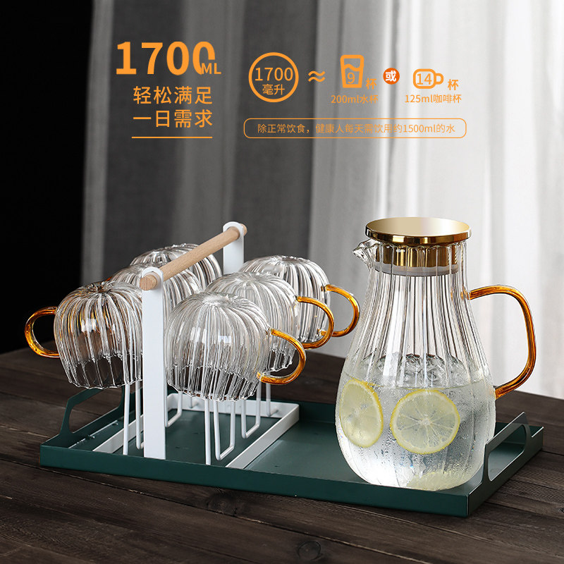 玻璃杯套装家用茶杯客厅待客耐热玻璃水杯带把手茶杯子早餐牛奶杯,餐饮具,玻璃杯,淘宝优惠券,粉丝福利购,淘宝优惠卷