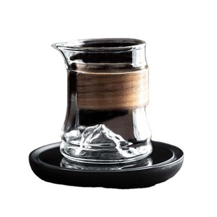 竹筒公道杯耐热玻璃加厚分茶器家用透明茶海匀杯倒茶器公杯